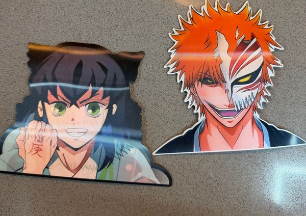 Stickers Anime: Inosuke Hashibira y Ichigo Kurosaki