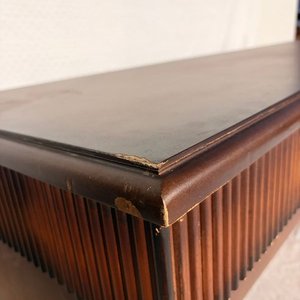 Gran Mostrador/Consola de Madera con Labrados y Patas de León Doradas - imagen 5