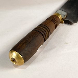 Cuchilla Antigua con Cabo de Madera y Bronce, Hoja de 30 cm - imagen 2