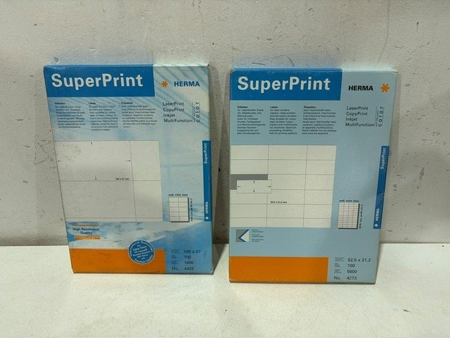 2 Blocks de Etiquetas Autoadhesivas SuperPrint Herma