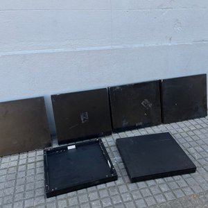 Plataformas Cuadradas de Madera Negras 50x50cm - imagen 1