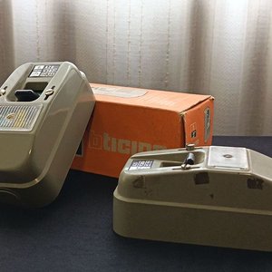 2 Llaves Térmicas Bipolares BTicino Art. 602 y Porta Lámpara Antiguo - imagen 2