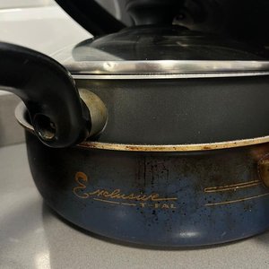Set de Ollas y Cacerola Tefal Azules Usadas - imagen 4