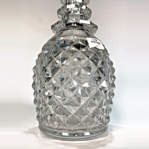 Botellón de Cristal Tallado con Tapón Estilo Diamante - 28 cm - imagen 3