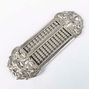 Ábaco Antiguo de Plata con Grabados Decorativos - imagen 1