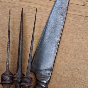 Lote de 4 Hojas de Cuchillo Antiguas para Restaurar - imagen 2