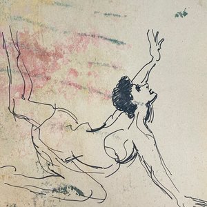 Cuadro Tinta sobre Cartón: Hombre en Movimiento de Gimnasia por E. Vernaza - imagen 2