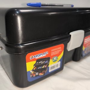 Valija Multiuso Negra con Bandejas Rebatibles para Pesca o Herramientas - imagen 3