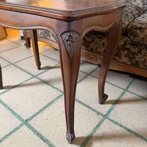 Mesa Auxiliar Estilo Luis XV Madera Maciza - imagen 3