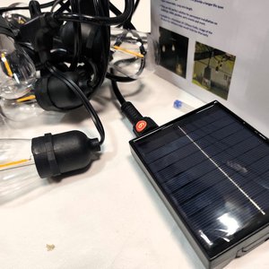 Tira de Luces LED Solares Vintage para Exterior, 10 Lámparas, 5m - imagen 4