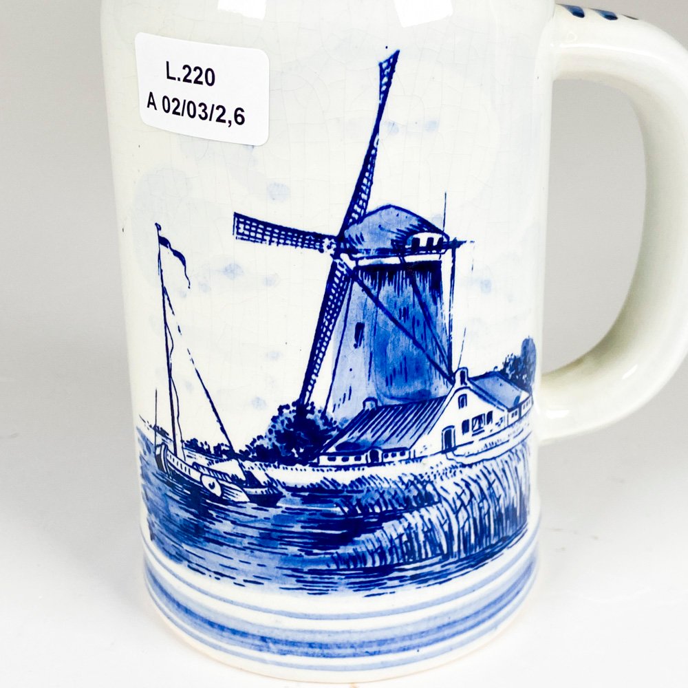 Jarra de loza Delft decorada, altura 13 cm - imagen 2
