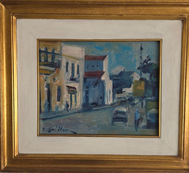Cuadro "Calle con Figuras" de Zoma Baitler, Óleo sobre Lienzo