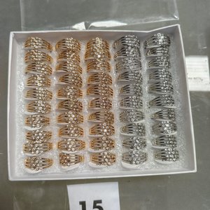 Lote de Anillos Plateados y Dorados con Circones - imagen 4