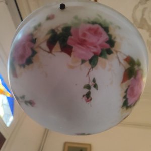 Lámpara Colgante Antigua con Diseño Floral Pintado a Mano - imagen 8