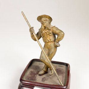 Figura de Bronce de Gondolero con Base de Madera - imagen 3