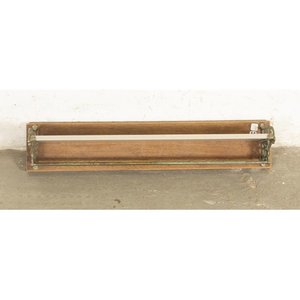 Repisa Ganchera de Bronce y Madera con Tapa de Porcelanato - imagen 2