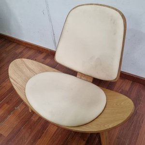 Silla Diseño Madera Curvada Estilo Shell Con Almohadón - imagen 1