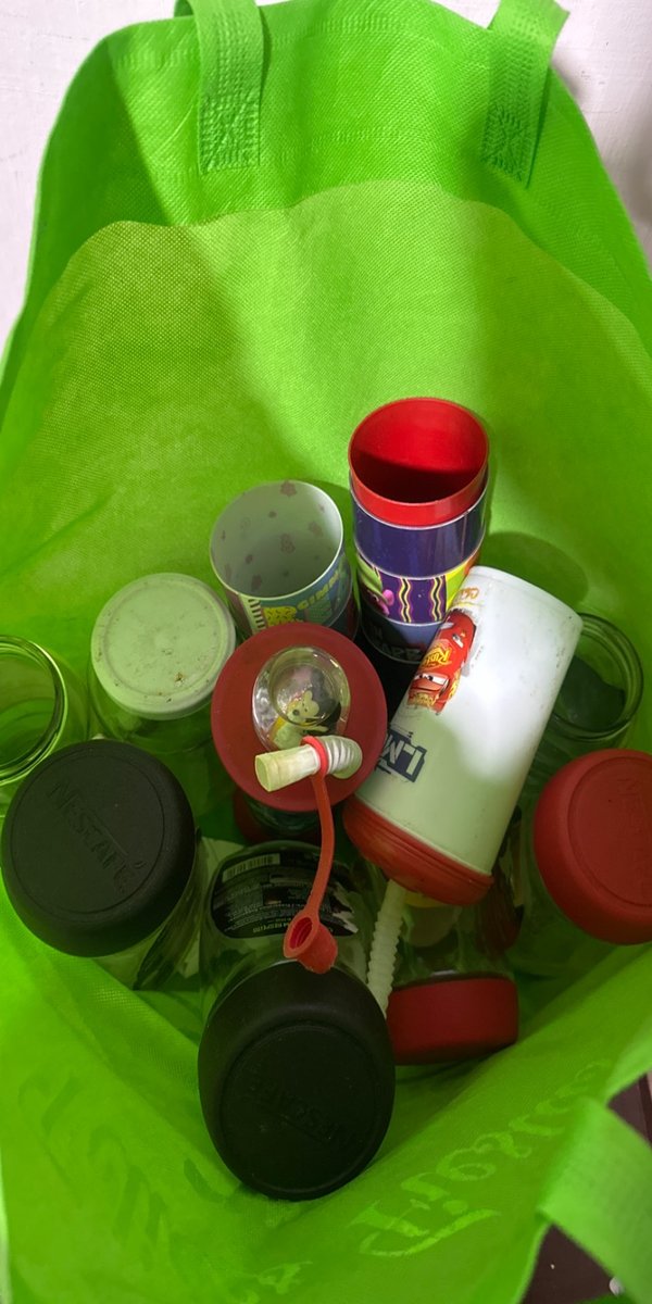 Lote de Vasos y Recipientes de Vidrio y Plástico