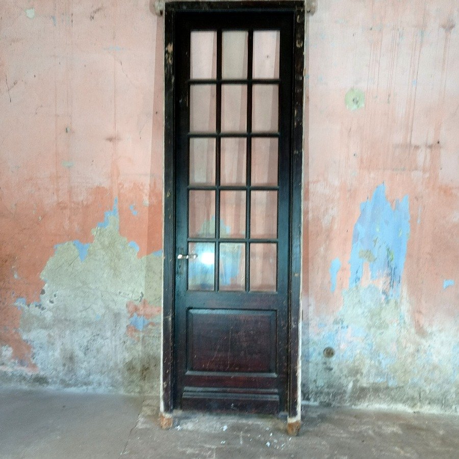Lote anterior: Puerta antigua colonial estilo con vidrio y madera
