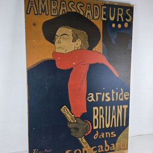 Cartel Publicitario "Ambassadeurs Aristide Bruant" de Toulouse-Lautrec (1892) - imagen 4