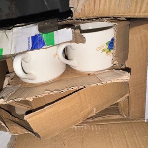 Juego de Vajilla con Tazas y Platos Decorados con Rosas Azules - imagen 5
