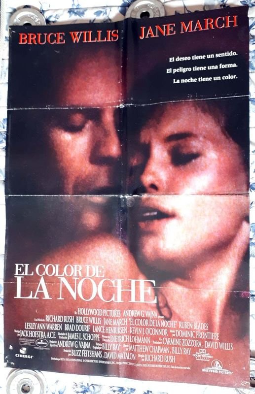 Poster Original "El Color de la Noche" (1994) con Bruce Willis y Jane March