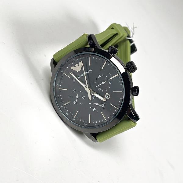 Reloj Pulsera Caballero Emporio Armani Negro Malla Goma Verde