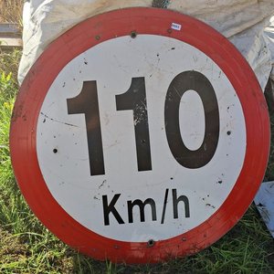 Cartel de señalización de 110 km/h, diametro 75 cm - imagen 2