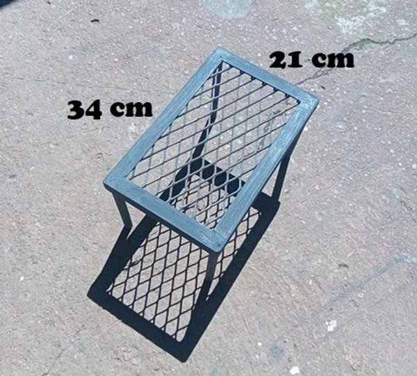 Parrilla Metálica con Metal Desplegado - 34x21x17 cm