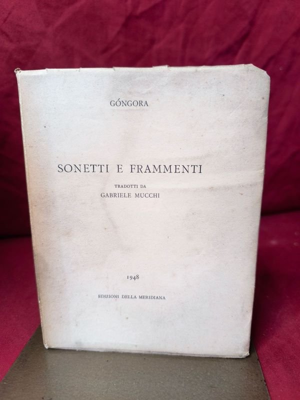 Sonetos y Fragmentos de Góngora, Edición Italiana 1948 con Dedicatoria