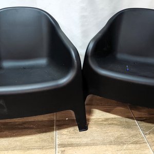 Juego de 2 Sillones Skarpo para Exterior en PVC Negro - imagen 3
