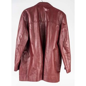 Chaqueta de Cuero Bordeaux Triptico Talle 1 Grande - imagen 2