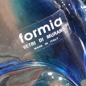 Figura de Gato y Elefante en Cristal Murano Azul - imagen 5