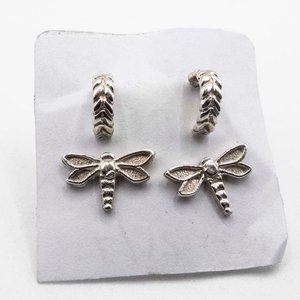 Dos Pares de Tornillos de Plata: Aros y Libélulas - imagen 1