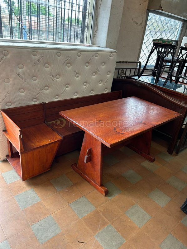 Juego de Comedor Rústico de Madera