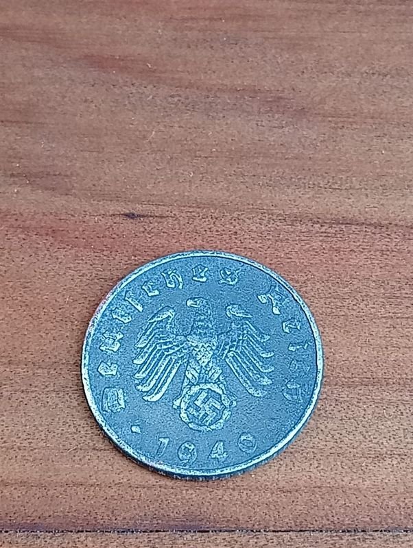 Moneda Alemana 5 Pfennig Tercer Reich 1940