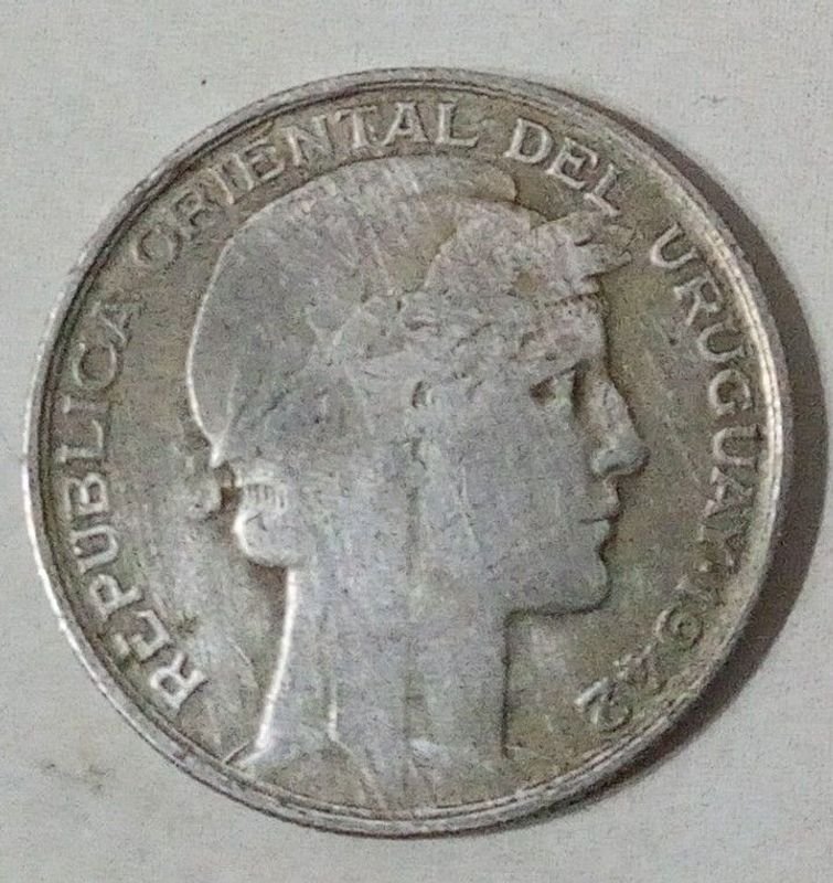 Moneda Uruguaya de Plata 20 Centésimos de 1942