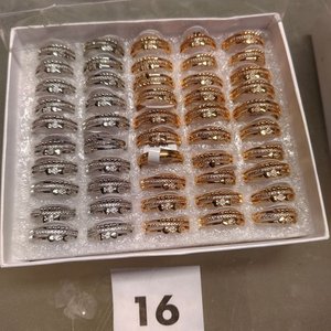 Pack 50 Anillos Acero Inoxidable Color Plata y Oro - imagen 2
