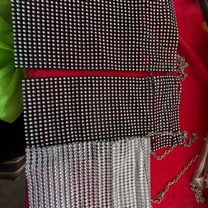Carteras de Red con Brillantes y Cadena - imagen 2