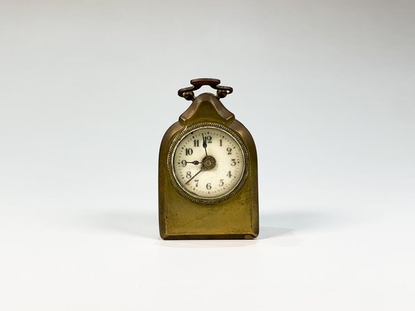 Reloj de Viaje Capilla en Bronce con Esfera Esmaltada - imagen 1