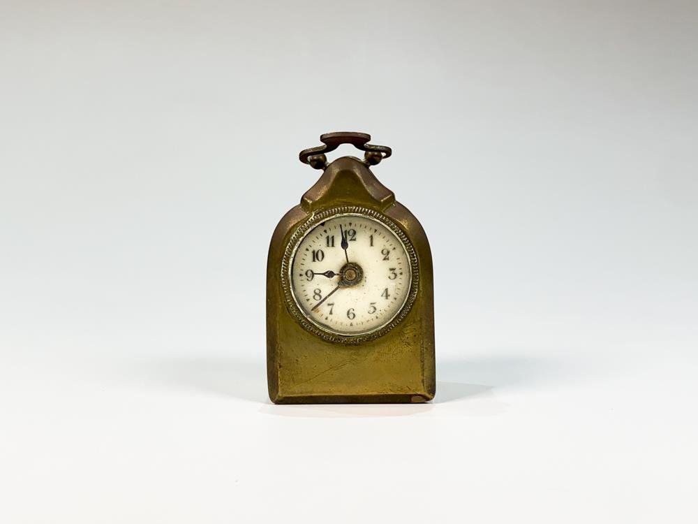 Reloj de Viaje Capilla en Bronce con Esfera Esmaltada