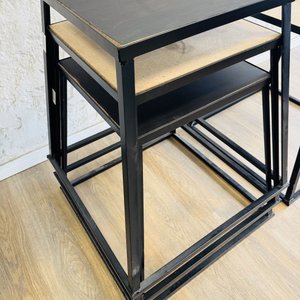 4 Bancos Pliométricos Metálicos con Tapa de Madera - imagen 2