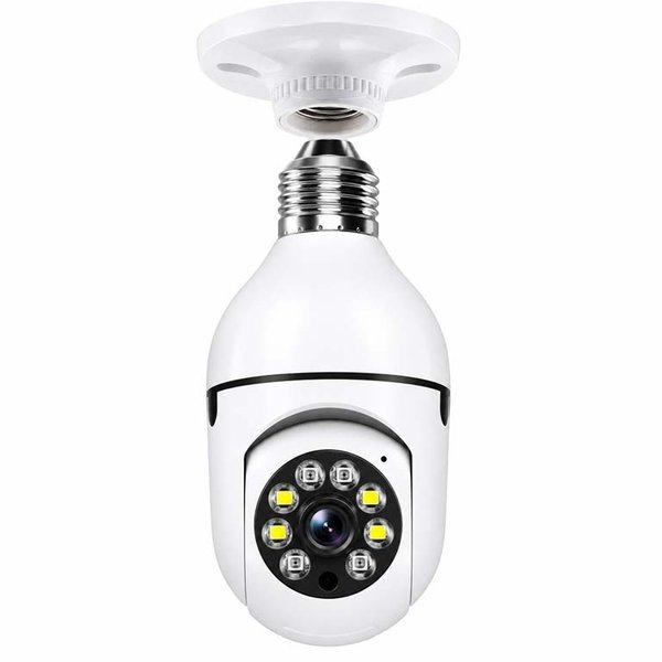 Camara de seguridad enchufe a portalampara (incluido) con movimiento y luz led, control con app
