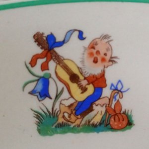 Plato Hondo Infantil Antiguo Lozur Diseño Fritz Baumgarten - imagen 4