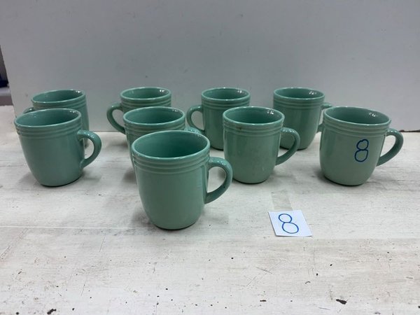Set de 9 Tazones de Cerámica Nuevos Color Menta - imagen 1