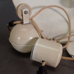 Antiguo Plafón de Chapa con Contrapeso y Cableado - imagen 4