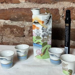 Lote anterior: Juego de Sake de Porcelana Japonesa con Botella y 4 Vasitos