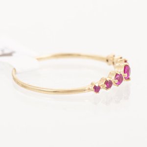 Anillo Medio Sin Fin de Oro 18k con Rubíes - imagen 2