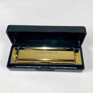 Armónica Dorada con Estuche - imagen 1