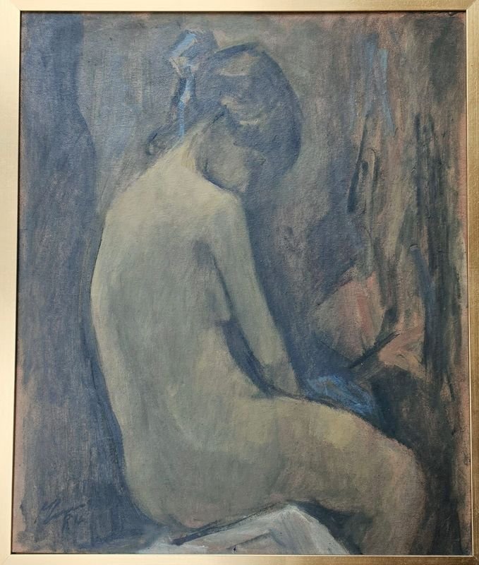 Cuadro "Figura Femenina" de Manolo Lima, 60 x 50 cm